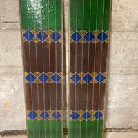 Coppia porte in vetro piombato seconda meta 800