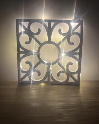 Pannello decorativo da parete 3D con luci LED
