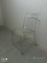 4 Sedie in plexiglass 