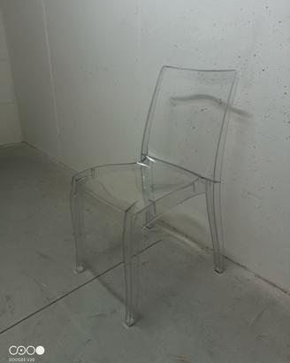 4 Sedie in plexiglass 