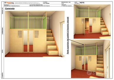 Soppalco con cabina armadio