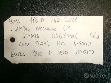 Cambio manuale 6 marce bmw 118d f40