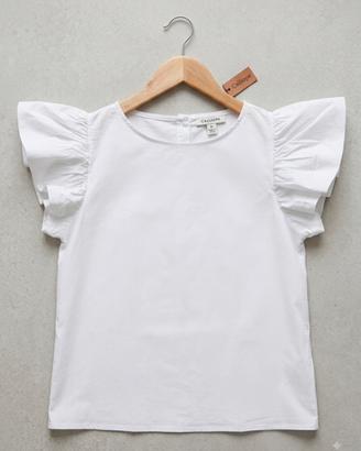 Blusa bianca in cotone