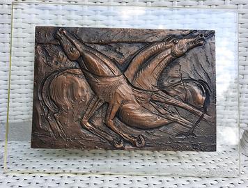 Targa in bronzo di Bruno Cassinari originale