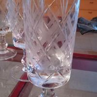 Set bicchieri calici di cristallo vintage anni 70