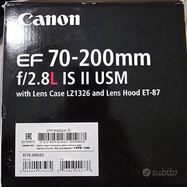 obbiettico Canon EF 70/200 f 2.8L is ll USM
