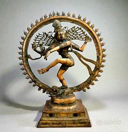 Grande Statua di Shiva in Ottone - antica