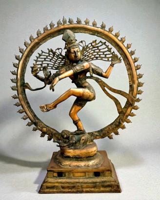 Grande Statua di Shiva in Ottone - antica