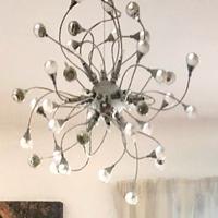 Lampadario con sfere di cristallo