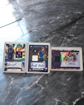 Lotto 3 Card Autografo + Relica/parch