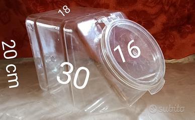 contenitori plastica da banco con coperchio antipo