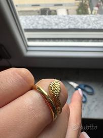 raro anello  donna serpente nuovo
