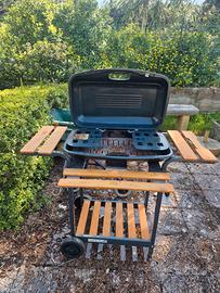 Barbecue a carbone con coperchio e ripiani – giard