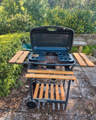 Barbecue a carbone con coperchio e ripiani – giard
