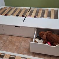 letto singolo IKEA con cassetti