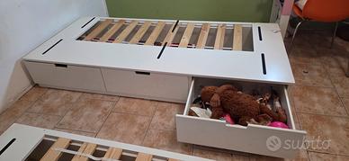 letto singolo IKEA con cassetti