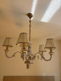 Lampadario porcellana decorato