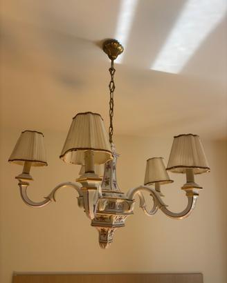 Lampadario porcellana decorato