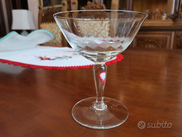 11 Bicchieri di cristallo anni 50 coppe champagne