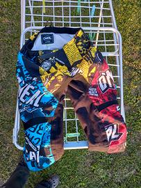 pantaloni e pettorina cross 