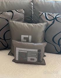 Letto rotondo in pelle Fendi Selleria serie numera