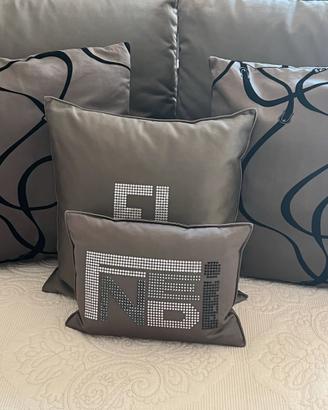Letto rotondo in pelle Fendi Selleria serie numera