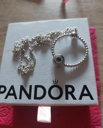 collana pandora originale lunga mis.30 indossata. 