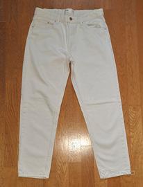 Jeans Bershka Bianco Straight Vintage IT44/EU40