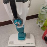 scopa e vaporetto con accessori due in uno