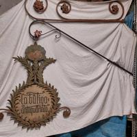 INSEGNA IN FERRO BATTUTO META '800