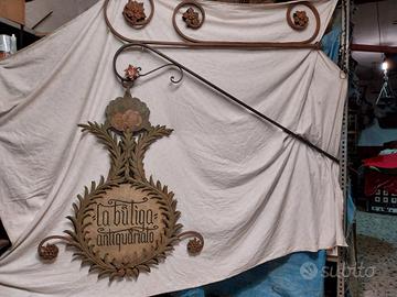 INSEGNA IN FERRO BATTUTO META '800