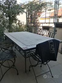 Tavolo esterno terrazzo o giardino  ferro battuto