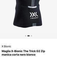 Maglia X-Bionic The Trick G2 Zip Shirt nero bianco
