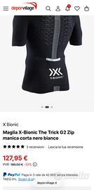 Maglia X-Bionic The Trick G2 Zip Shirt nero bianco