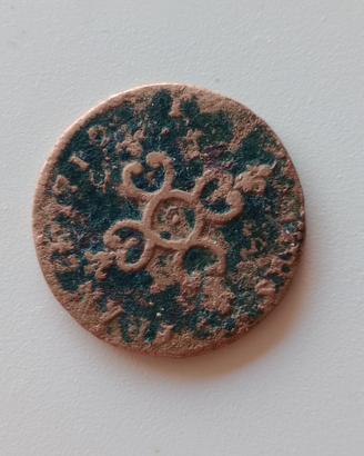 Moneta Liard Luigi XIV Re Sole 1654 - 1715