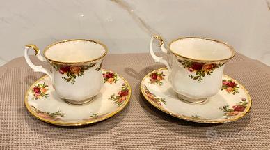 Set 2 tazzine caffè Royal Albert Country Rose