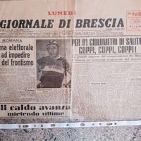 Coppi sul Giornale di Brescia 1952