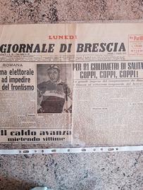 Coppi sul Giornale di Brescia 1952