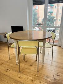 Tavolo tondo e 4 sedie Dmora