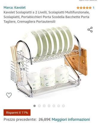 scolapiatti in acciaio 