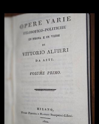 Le Tragedie di Vittorio Alfieri- 7  libri 1802