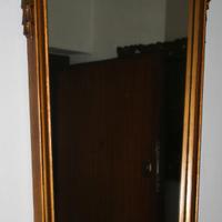 Specchio vintage rettangolare dorato