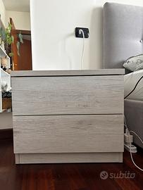 coppia di comodini bianco quercia mondo convenienz