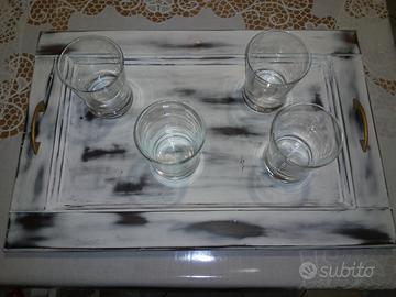 vassoio in legno shabby