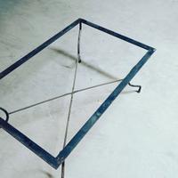 Tavolino in ferro battuto nero solo base