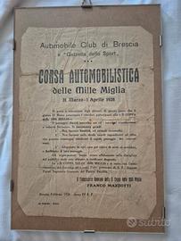 Mille miglia volantino del 1928 RARO