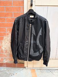 Bomber vintage diesel nero con parch grafico- tg s