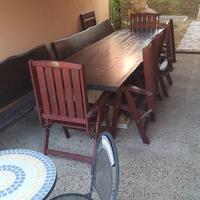 tavolo legno e panche