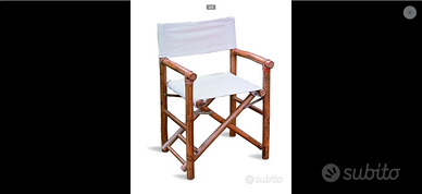 1 Sedia da Regista in Bamboo Greenwood