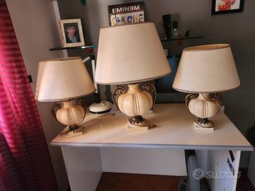 Tris Lampade da Tavolo Classiche Vintage 